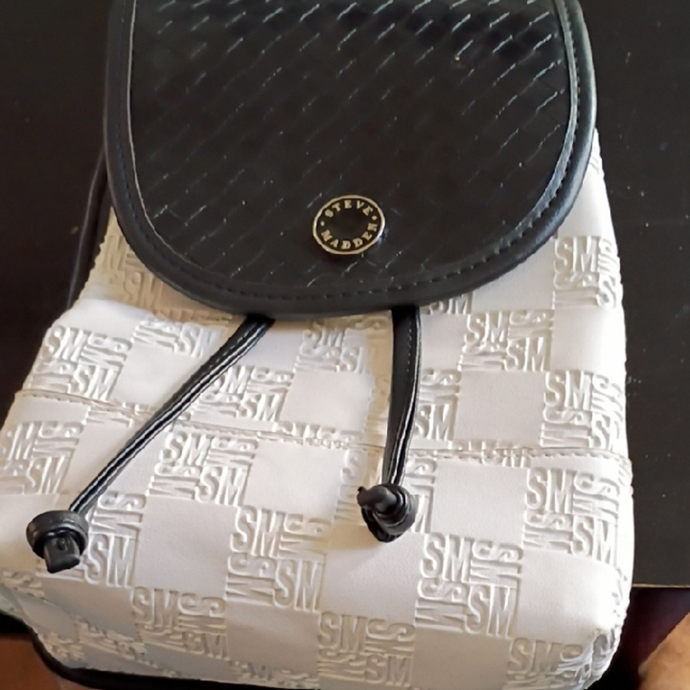 Steve Madden Monochrome Embossed Backpack